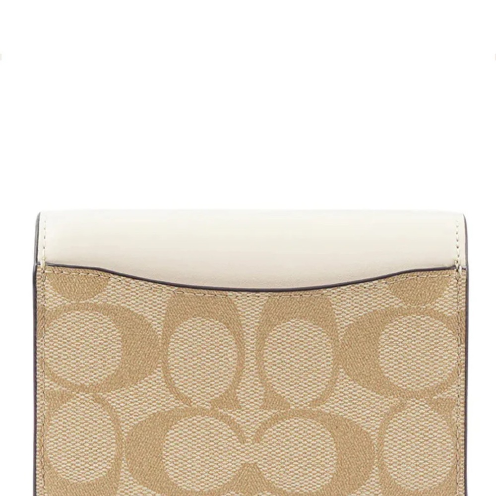 Coach Mini Envelope Wallet With Strap In Signature Canvas - Light Brown - Picture 12 of 17